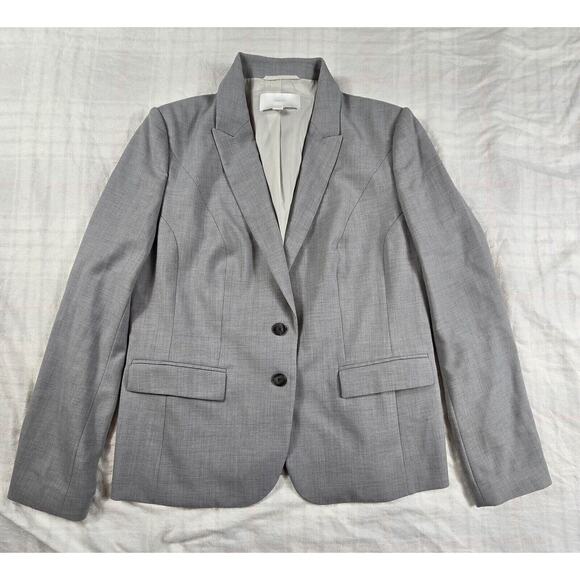 Hugo Boss Jackets & Blazers - Hugo Boss Womens Jimelana 98% Wool Blazer 2-Button Front Gray Size 12